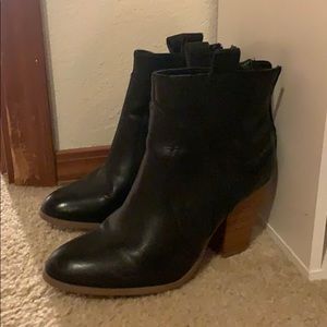 black just fab booties, size 10, worn once